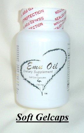 Emu oil soft gelcaps contain Omega 3, 6, and 9 essential fatty acids!